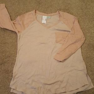 Maurices shimmery baseball tee medium NWT